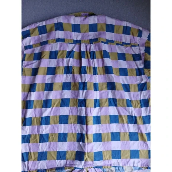 Anthropologie Pajama Set Medium Pants Tiger Checkered Comfort Lounge Sleep - Picture 15 of 16